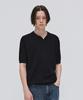 EZIO Open Collar Half Knit_Black