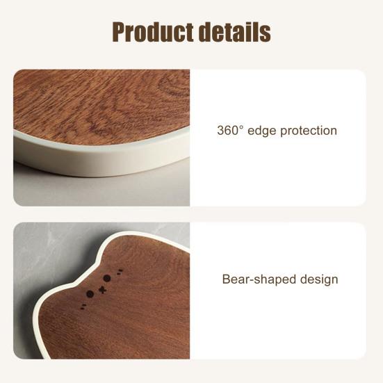 Wood Chopping Board Cat Shape Charcuterie Board Non-Slip Cutting Board for Kitchen Meal Prep Serving Tray for Vegetables Meat