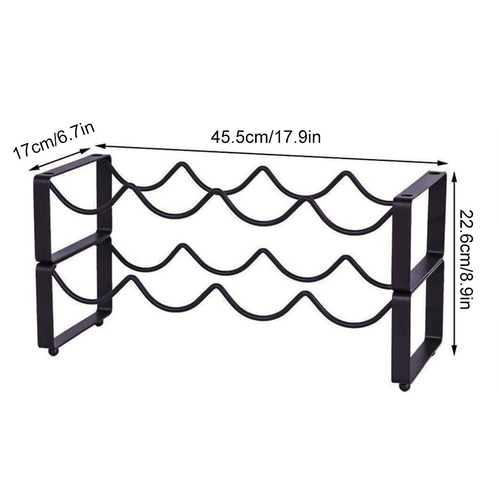 Freestanding Wine Holder Specially Designed Wavy Shelves For Easy Access Easy To Stackable Wine Rack