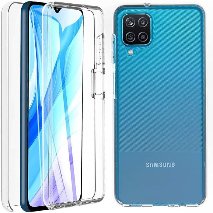 Coque pour Samsung A12 - MARQUE - Protection intégrale 360° - Anti-poussière - Antichoc - Anti-rayures