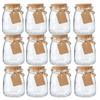 Decorative Glass Bottle with Cork Stopper 100ml Clear Glass Bottle with Cork Stoppers Pudding Jars 3.4oz Mini Yogurt Mason Jar