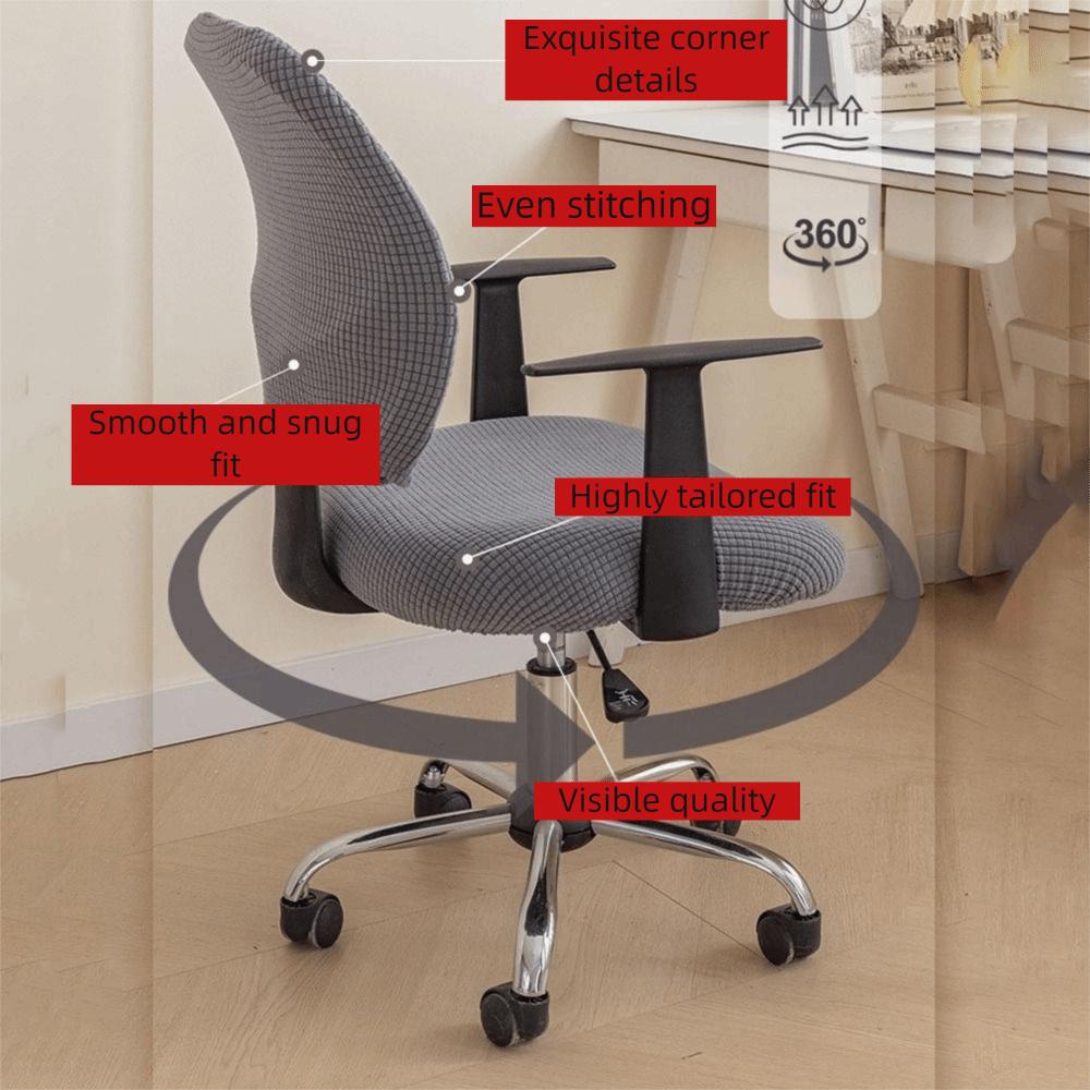 Corn Grain Computer Split Seat Cover Thicken Solid Color Chair Seat Covers Removable Dustproof Computer Chair Covers for Home