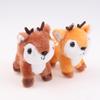 Cute Sika Deer Plush Keychain Stuffed Animal Soft Pendant for School Bag Girly Purse Car Keys Gift Use