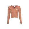 Women'ss Double-Zip Knit Herringbone Raglan T-Shirt Brown (Unisex) T-Shirts DM6067 215