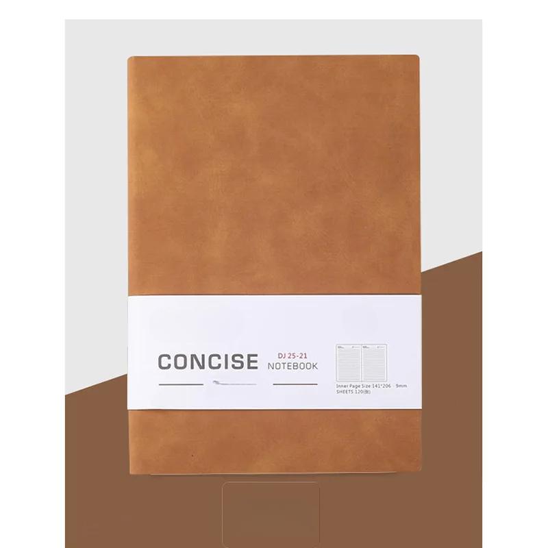 College Notebooks Soft Leather Student Diary Thicked Office Record Notepad 80sheets Write Paper Memo Pad A5/A6 Planner Journal