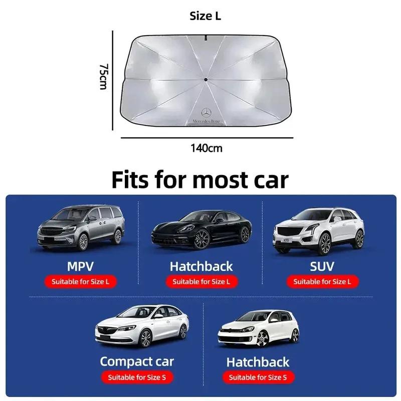 

GLC GLB Car Sunshade Windshield Umbrella Summer Car Accessories For Mercedes Benz AMG W206 W204 W205 W212 W213 W221 W222 W223 W