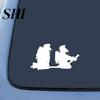Cartoon Firefighter PET Reflective Decal Car Sticker Waterproof Adhesive Decor