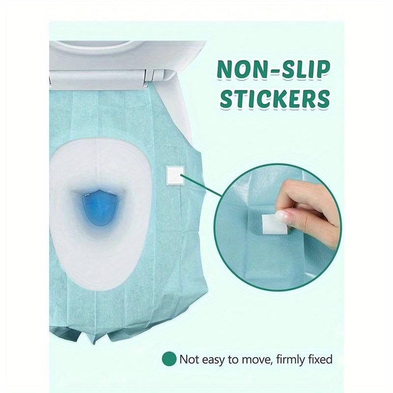 10 ks Jednorázové potahy na záchodové prkénko, Vodotěsné a přenosné, Extra dlouhá papírová podložka na záchodové prkénko pro hotel, veřejná místa, cestování, volnočasový klub