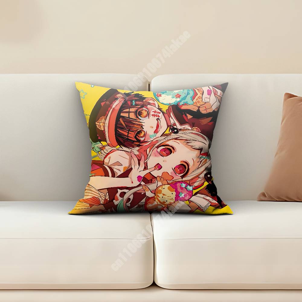 Toilet Bound Hanako Kun Yashiro Nene Pillow Cover Cushion Case Sofa Couch Modern Apartment Decor Family Furnishing