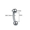 1 Stück G23 Titan Augenbrauen Bananen Piercing Ring Gebogener Barbell Lippenring Snug Daith Helix Rook Ohrring Knorpel Tragus Schmuck 16G