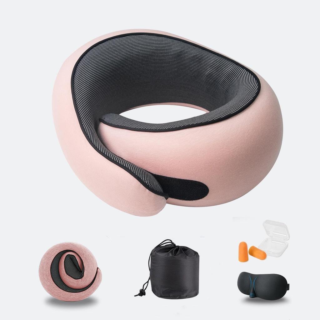 U-Shaped Memory Foam Neck Pillow: Comfortable, Portable Support for Travel