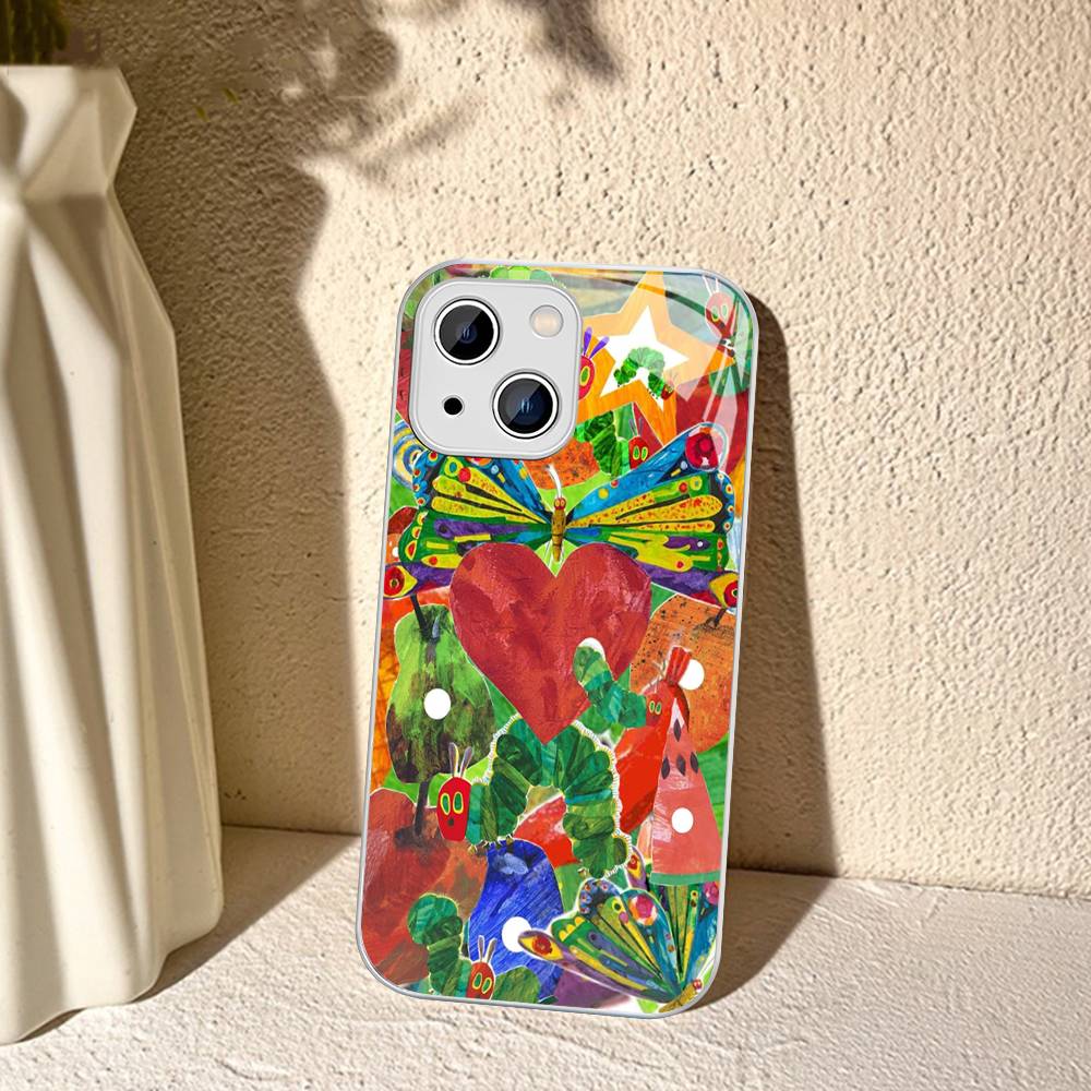 The Very Hungry Caterpillar For IPhone 14 13 12 Mini 11 Pro XS Max X XR 14 Plus Tempered Glass Cover
