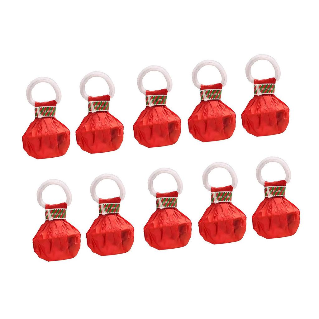 Pack of 10 Colorful Streamers Poppers Not Mess Confetti Crackers Plastic Texture for Weddings Birthdays Graduations