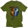 Individuelle Mortal Kombat Sub Zero Scorpion T-Shirts für Herren Reines Baumwoll-T-Shirt Tops Kampfspiel-T-Shirt Kurzarm Freizeit-T-Shirt