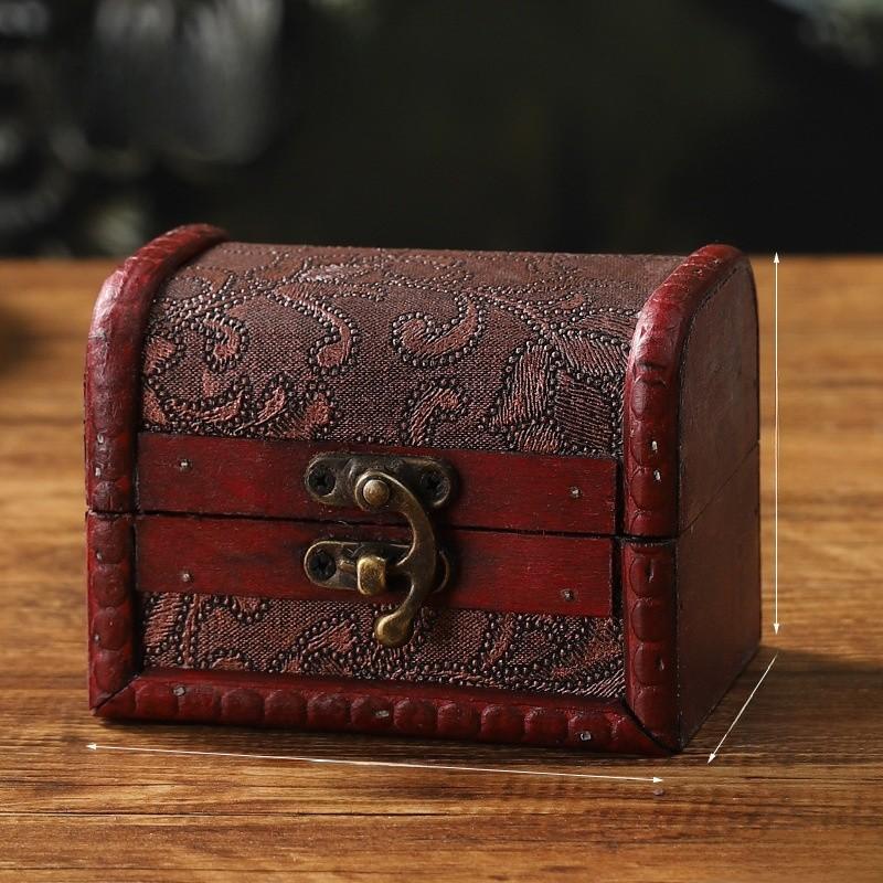 

Antique Wooden Organizer Box With Cover For Small Items And Desk Accessories Grass