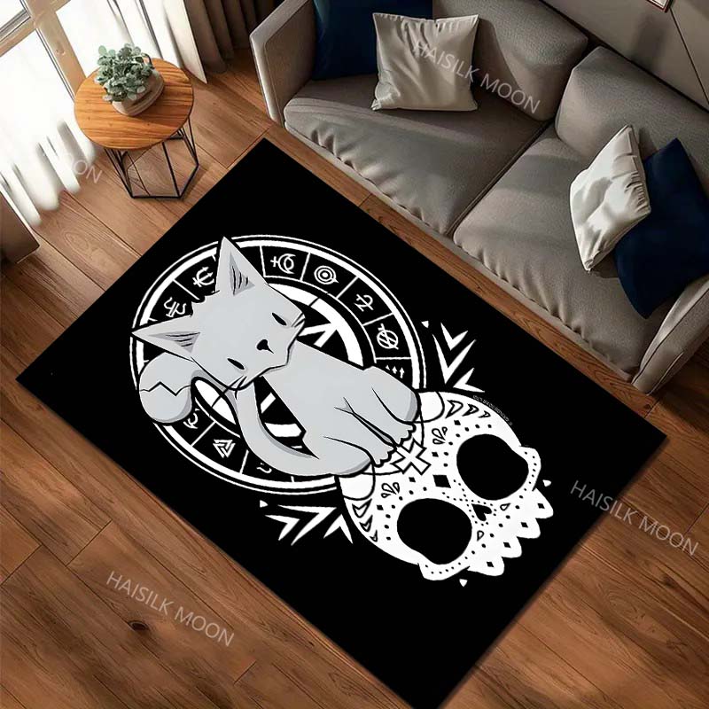 Dark Series Cat Array Print Carpet for Living Room Bedroom Bedside Floor Mat Cloakroom Sofa Area Rugs Fast Shipping