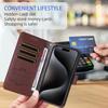 RFID Blocking Wallet Case for iPhone/Samsung 3 Card Slots + Cash Pocket Adjustable Kickstand | Textured Vegan Leather Phone Cover