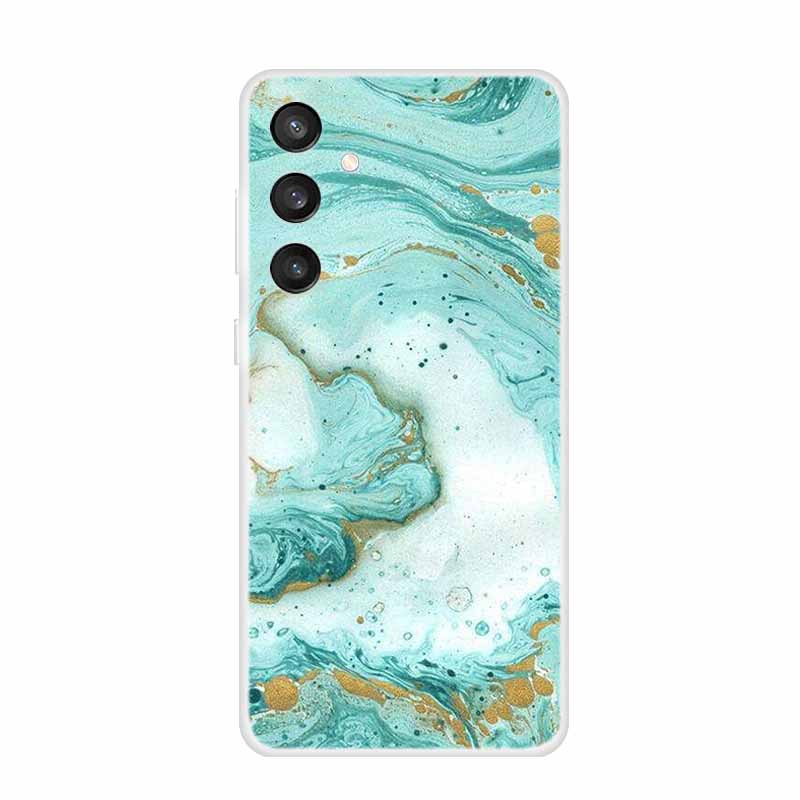 6.7" For Samsung S24 FE 5G Case Marble Soft Clear TPU Silicone Phone Covers for Samsung Galaxy S24 FE Case Bumper S24FE S 24FE