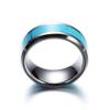 8MM Stainless Steel Natural Turquoise Fashion Ring - Versatile Personality Style