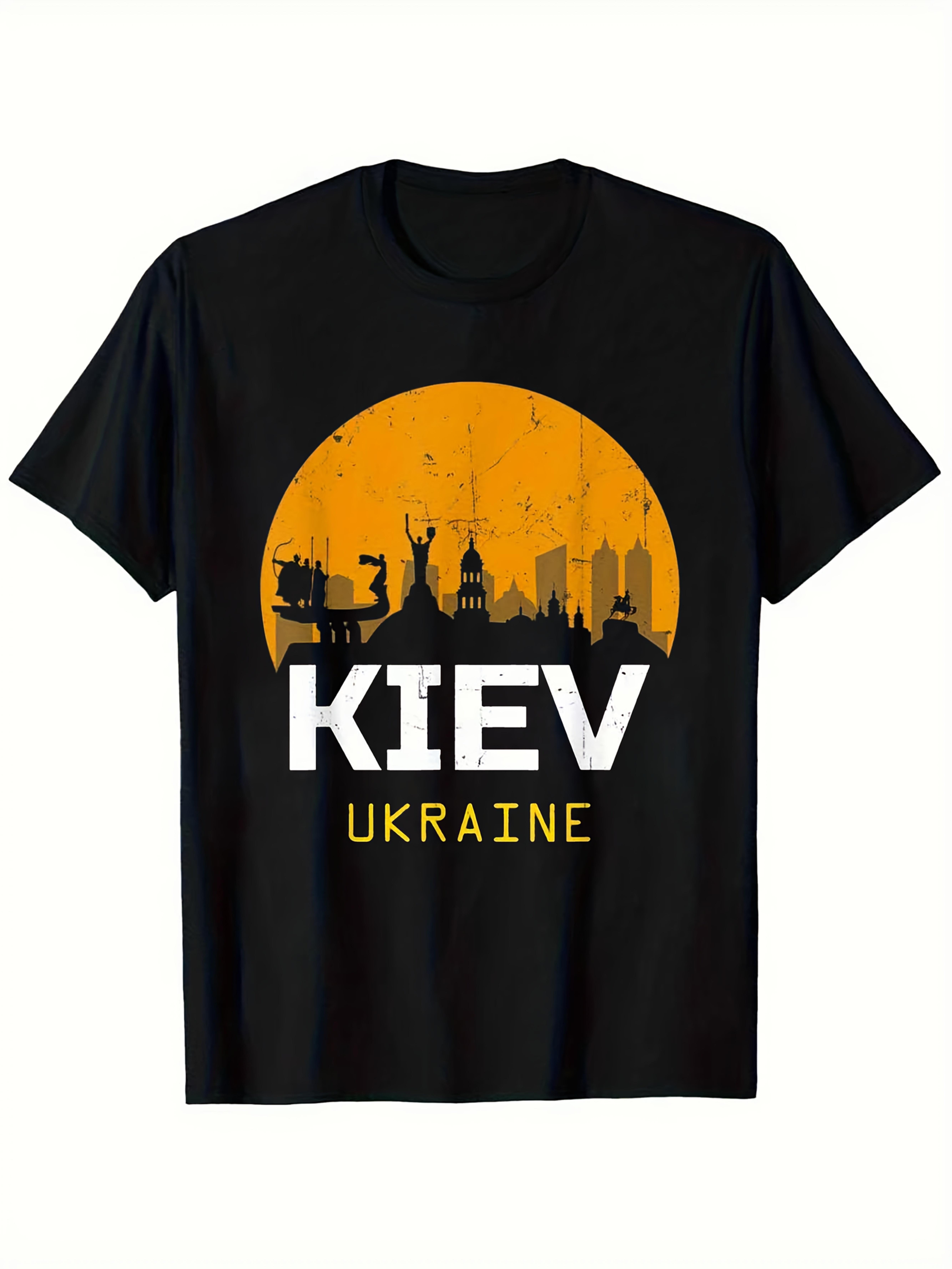 Men s T-Shirt Y2K Ukraine Black Loose Fit 2XL