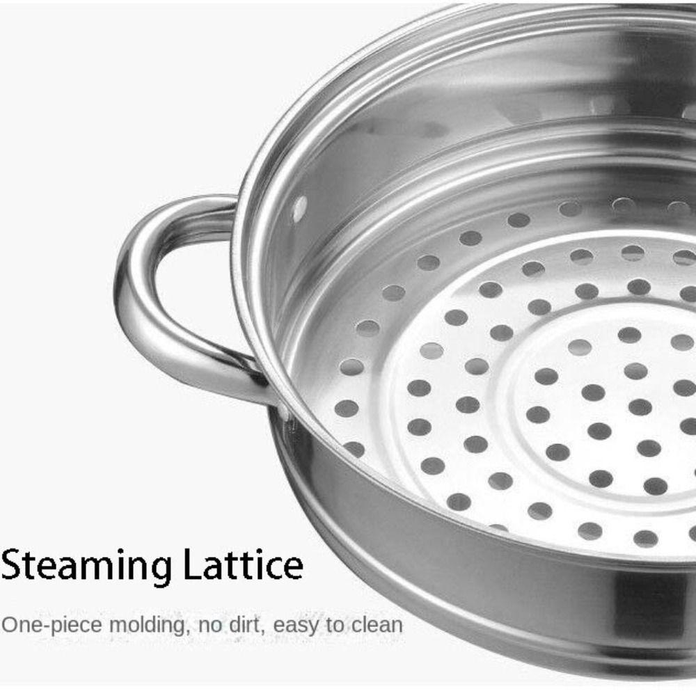 Dampfkochtopf aus Edelstahl Doppelohr Kochtopf Langlebiger Nudeltopf Küchengeschirr