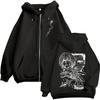 Anime Hunter X Hunter Kurapika Chrollo Lucilfer Zipper Hoodies Men Women Clothing Oversized Fleece Zip Up Hooded Sweatshirt Coat