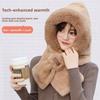 Adult Winter Neck Gaiter With Thick Faux Rabbit Fur For Cold Day Comfort