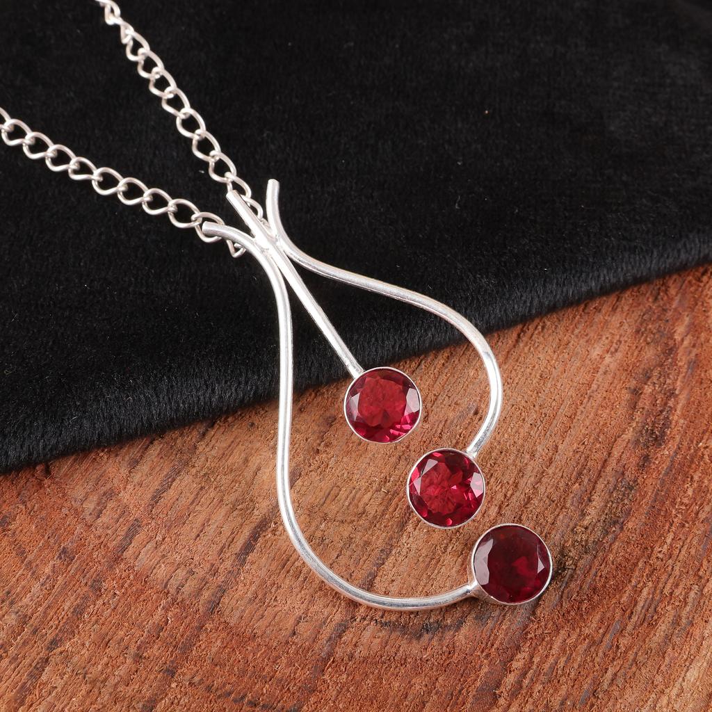 Pink Rubellite Gemstone Jewelry, 925 Sterling Silver Pendant, Handmade Amazing Pendant, Bohemian Rubellite Pendant For Grandma Gift