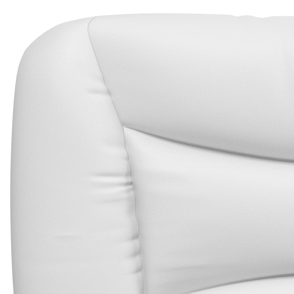 Bed with Mattress Hvar White and Black 180x200 cm Faux Leather