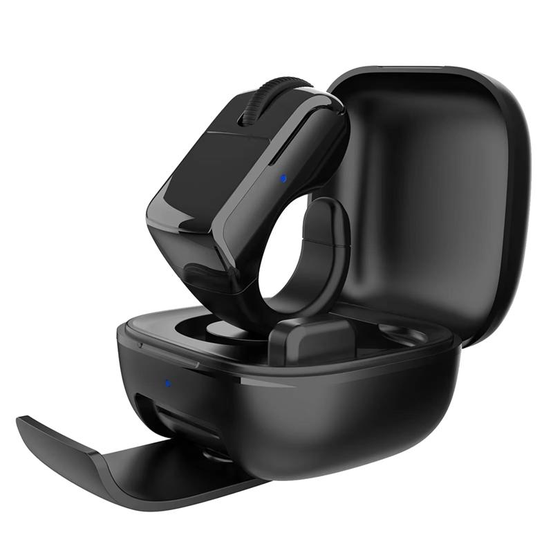 

Міцна Bluetooth-миша-кільце Універсальна з тачпадом Коліщатко прокручування 2.4G+ BT Перегортання сторінок для електронної книги PPT Для ПК Ноутбуків,Bluetooth чорний