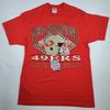 VINTAGE San Francisco 49ers 1989 Campioni NFC Super Bowl XXIV MAGLIETTA ROSSA TAGLIA L