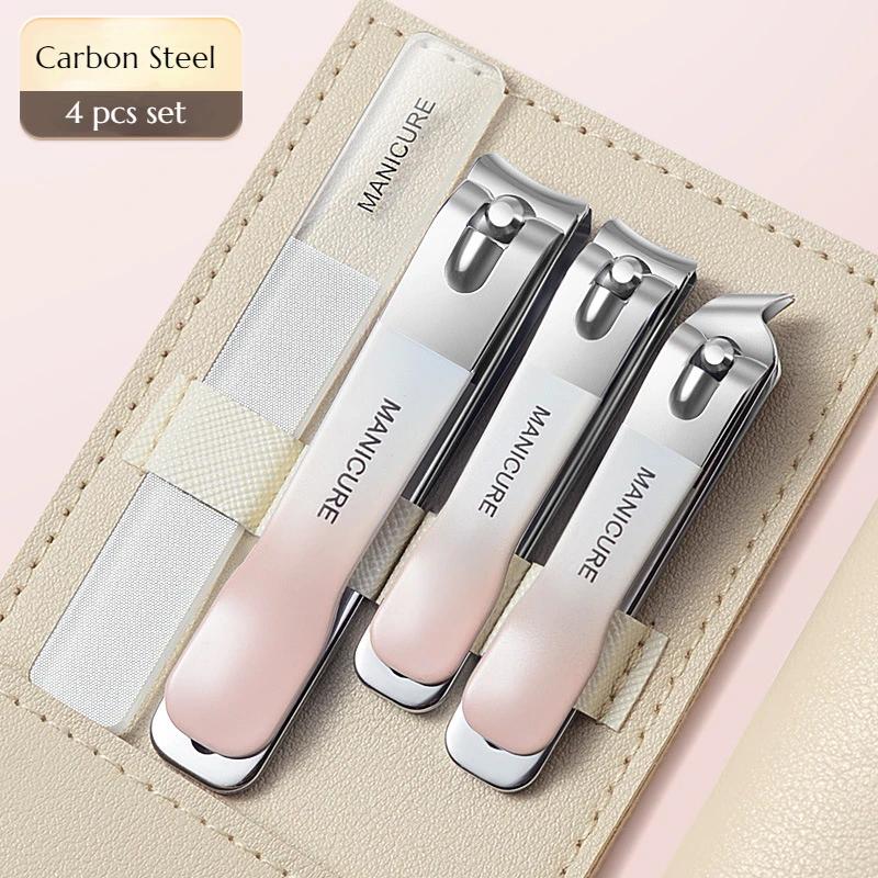 Carbon Steel Nail Clipper 4 Pcs Set Wholesale Nail Clippers Stainless Steel Toe Manicure Professional Toolkit