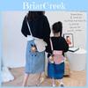 Adorable Kids Crossbody Bag Plush Cartoon Bunny Pattern Lightweight For Travel