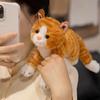 28CM Cute Simulated Cat Doll Plush Toy Stuffed Soft Animal Plush Orange Gray Stripe Kitten Pillow Birthday Gift Pet Toys Decor