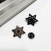 Antique Style Alloy Hexagram Pin Intricate Craftsmanship Lightweight Comfort Everyday Wear Party Jewelry Gift