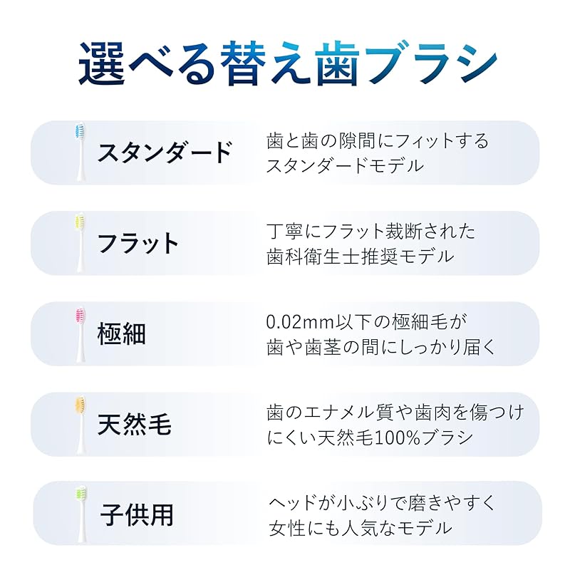 [Recommended by Active Dentists] GALLEIDO Impressive Electric Toothbrush Main Unit + Replacement Toothbrush Set Ultrasound Wireless Charging