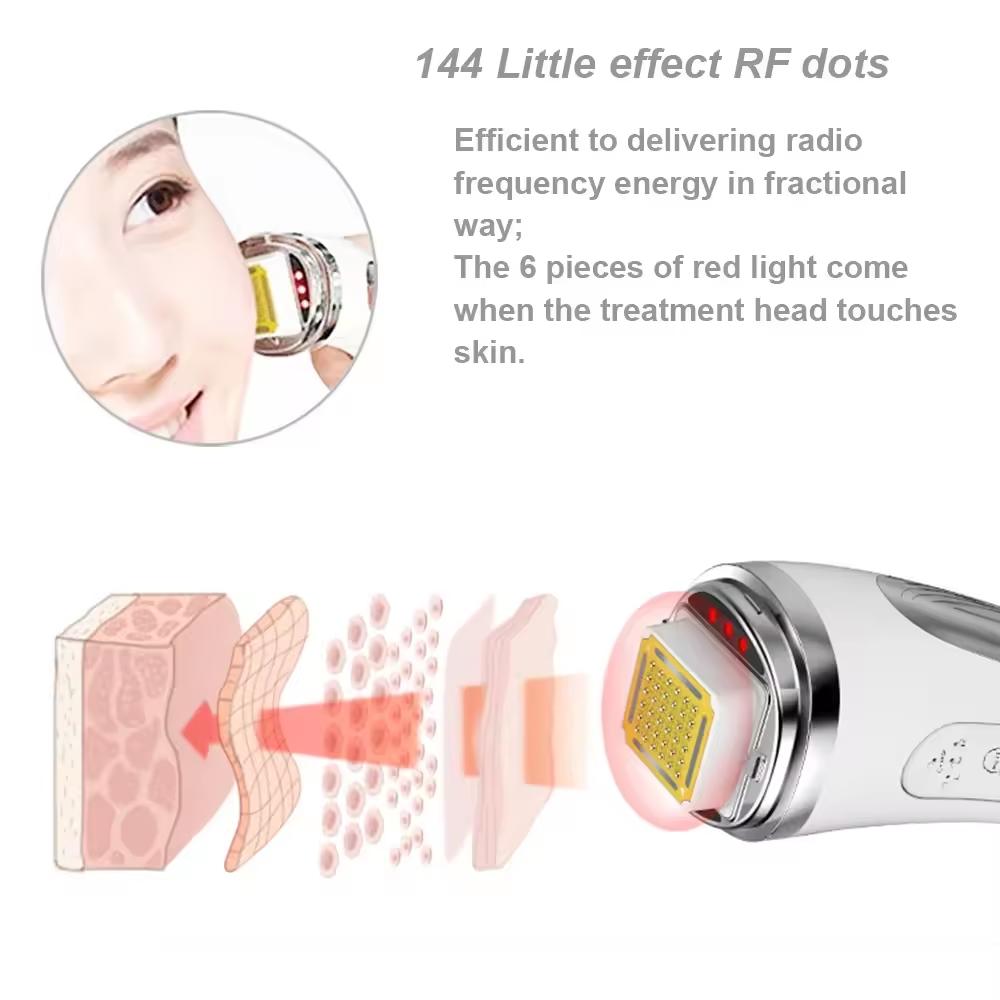 RF Radiofrekvenční přístroj pro lifting obličeje Bodová matice Kosmetický masážní přístroj Domácí odstraňovač vrásek Zpevňování pleti Stroj na masáž obličeje