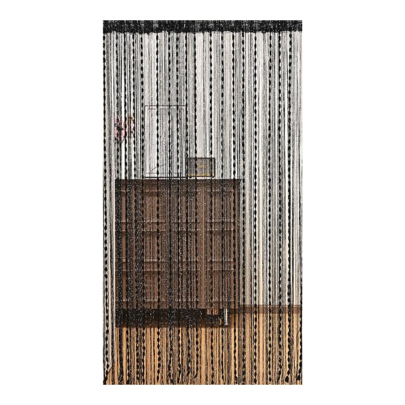 

Decorative Ball Window Curtain No tool Hanging Polyester Fabric Room Divider Panel чорний