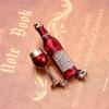 Luxury Exquisite Red Wine Cup Wine Bottle Shape Brooches Crystal Rhinestone Pins For Women Men Hats Suit Accessories Jewelry