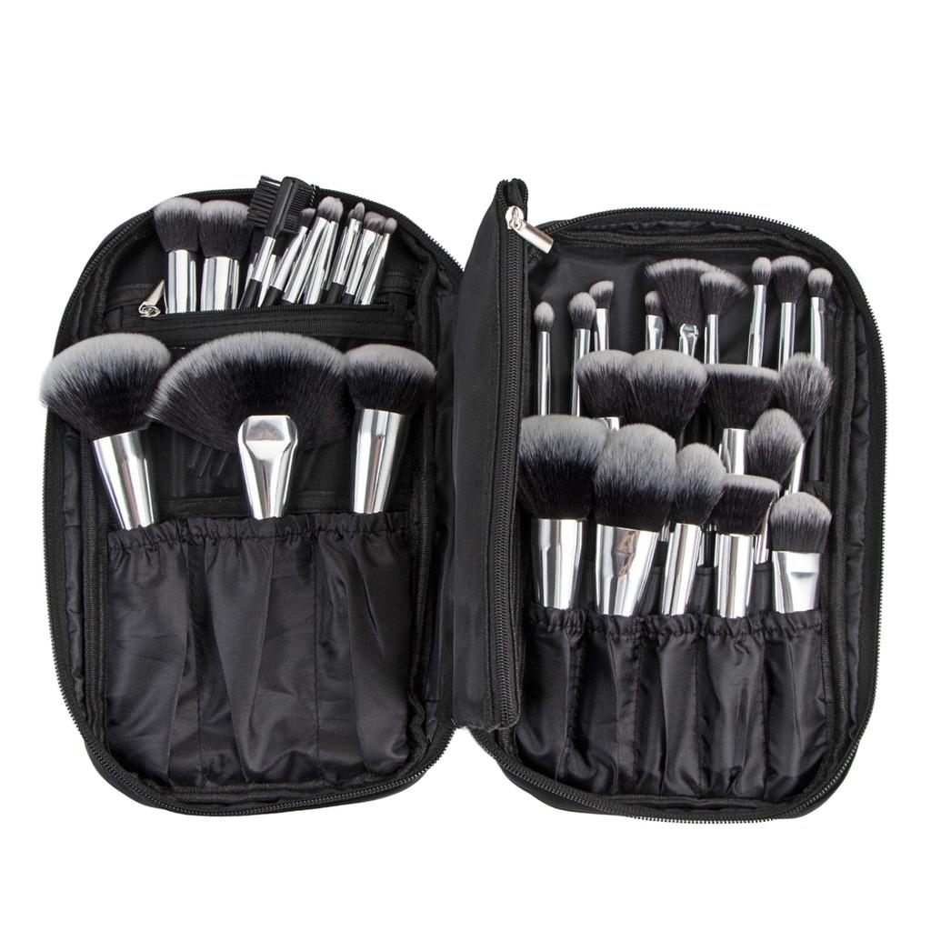 40 Stück Make-up Pinsel Set für Lidschatten Concealer Foundation Lippen Weicher Holzgriff Kosmetikpinsel