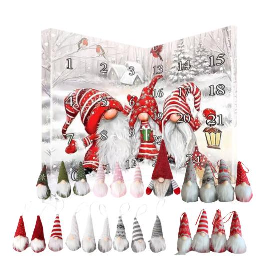 Gnomes Advent Calendar 2025 24 Days Christmas Countdown Calendar with Collectible Gnome Figures Surprise Gift for Home Decor