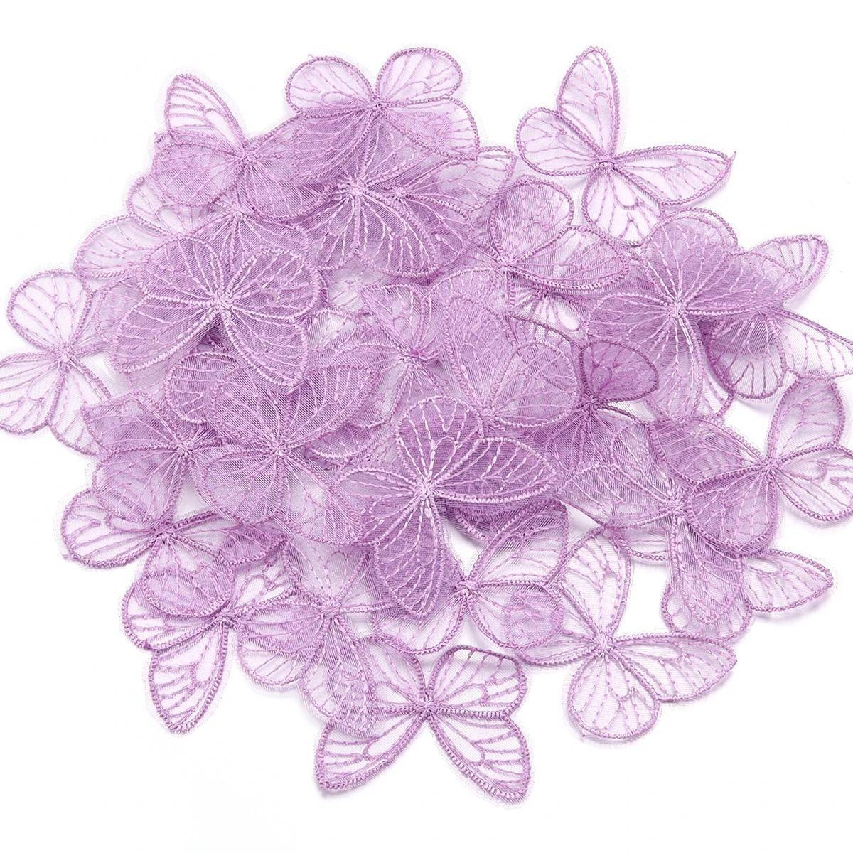 

20pcs/lot Embroidered Mesh Butterfly Sticker Butterfly Patches for DIY Jewelry Making Clothes Sew Accessories Embroidery Patch