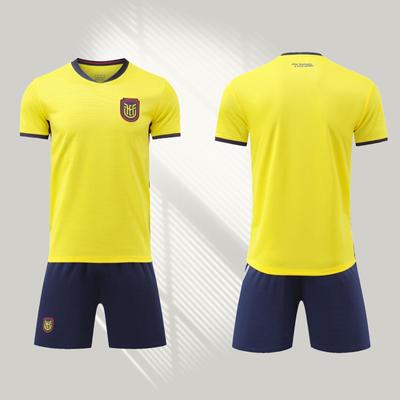 Ecuador Home Soccer Jersey Set - Men's, Teen's & Children's Short Sleeve T-shirt and Shorts