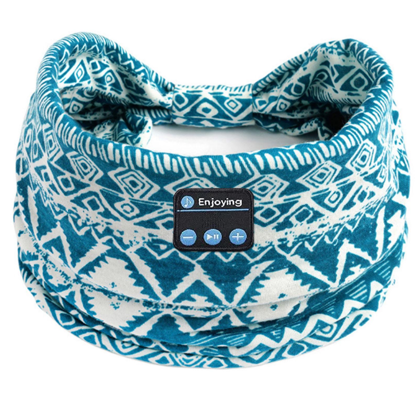 

Wireless Sleeping Headphones Soft Washable Yoga Running Bluetooth Headset Headband Handsfree Music Earphone Leopard Pattern