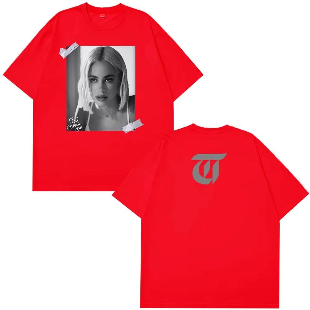 

Singer Tini Stoessel Tour Album 2026 Merch Tees Men Women Clothing Oversized T-shirts Short-sleeved Unisex Casual Cotton T-shirt S