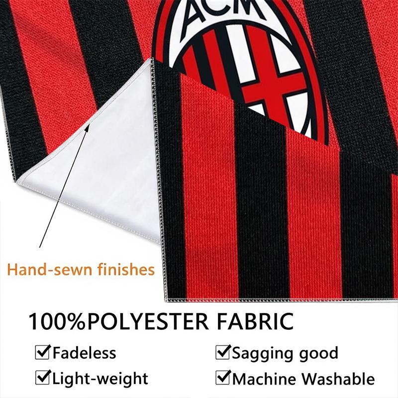 Arazzo da Parete AC Milan Appeso Estetico a Parete Coperta in Tessuto Stampato Arazzi Decorativi per Camera da Letto Soggiorno Decorazioni per la Casa