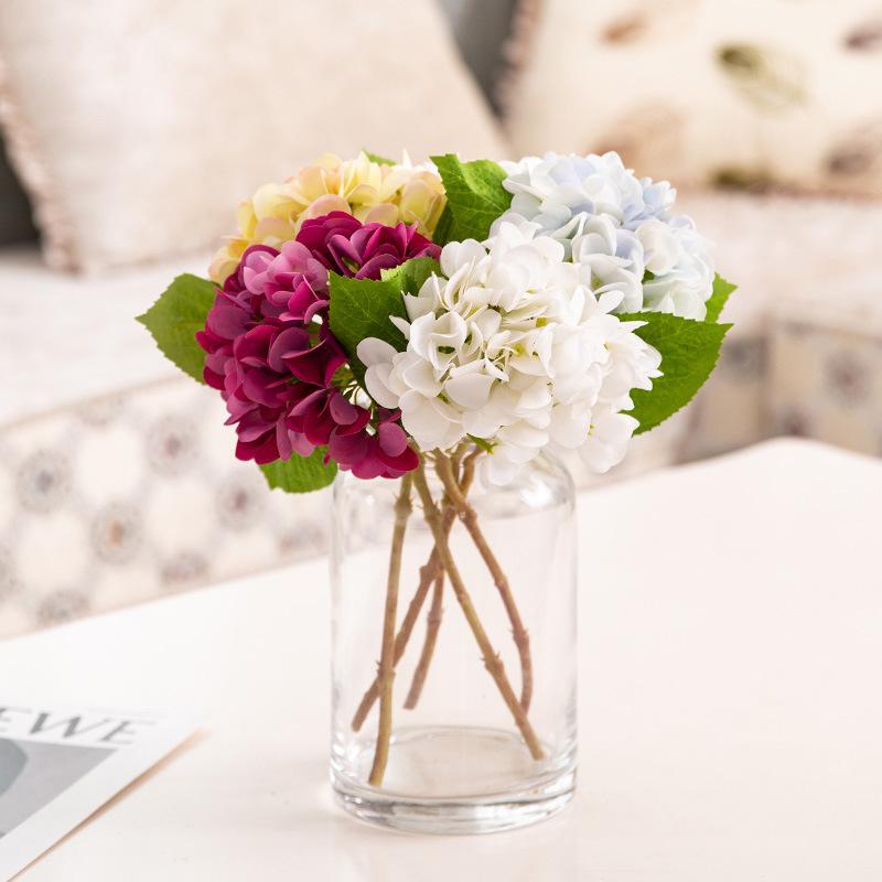 Hydrangea Flower Simulation Bouquet Wedding Home Living Room Decoration Fake Flower Decoration