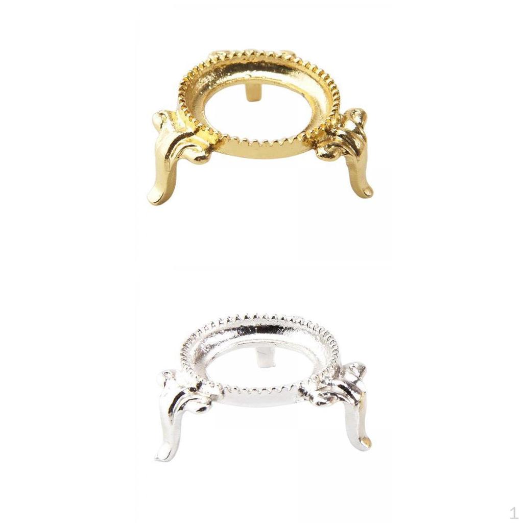2Pcs Durable Metal Base Display Stand Support Holder Home Decor