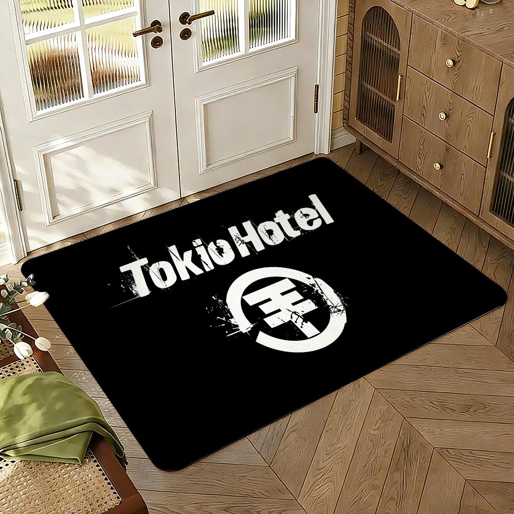 Guitarist T-Tom Kaulitz Singer Floor Mat Soft Thickened Absorbent Non-Slip Bedroom Living Room Door Mat Home Decor Flannel Rugs