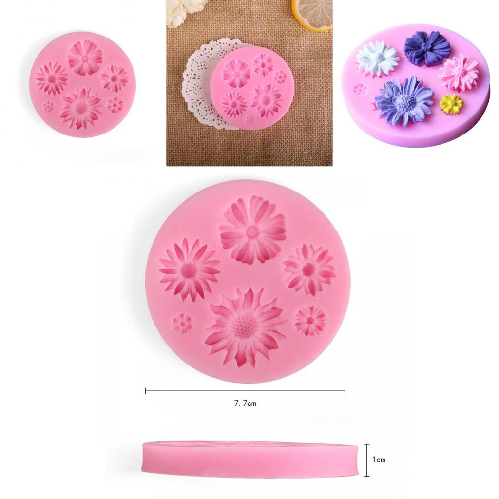 Elegant 3d Blomma Silikonform För Fondant Tårtdekoration Och Sugarcraft DIY
